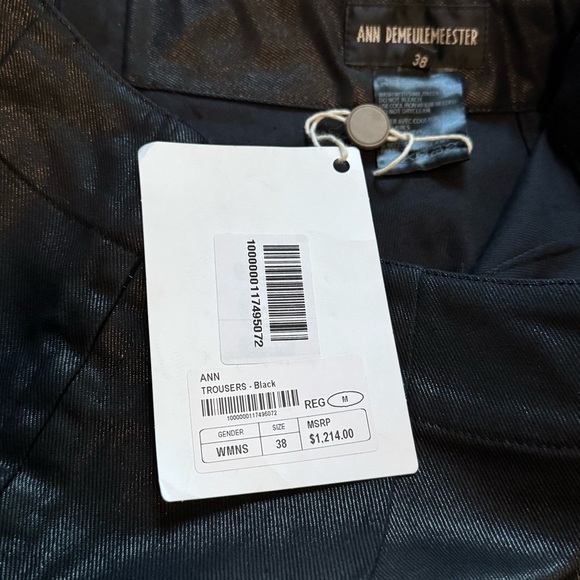NWT Ann Demeulemeester Rare Hook and Eye Closure Pants in Black - Size Medium - Picture 6 of 7